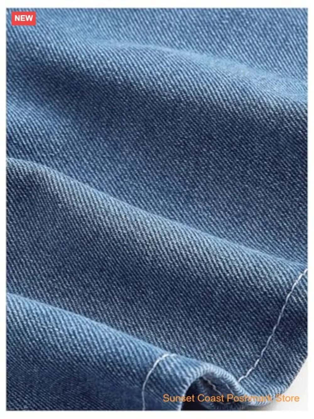 Tie Shoulder Sleeveless Denim Mini Dress with Layered Ruffle Hem - Picture 4 of 4
